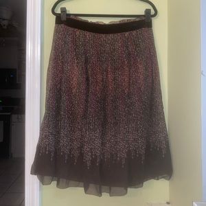 Banana Republic Silk floral skirt brown multi